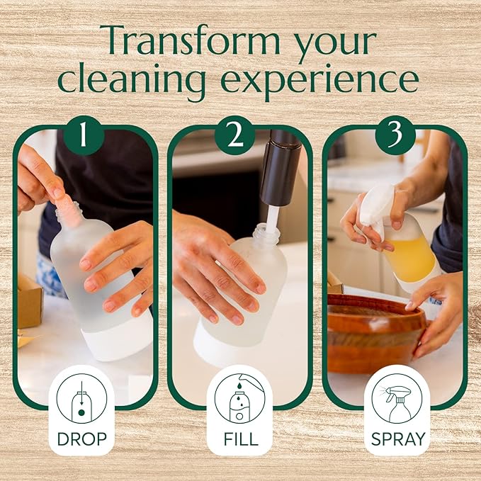 Tablettes de nettoyage pour bois et sols CLEANOMIC (6 unités) - Tablettes nettoyantes multi-usages pour la maison (parfum orange)