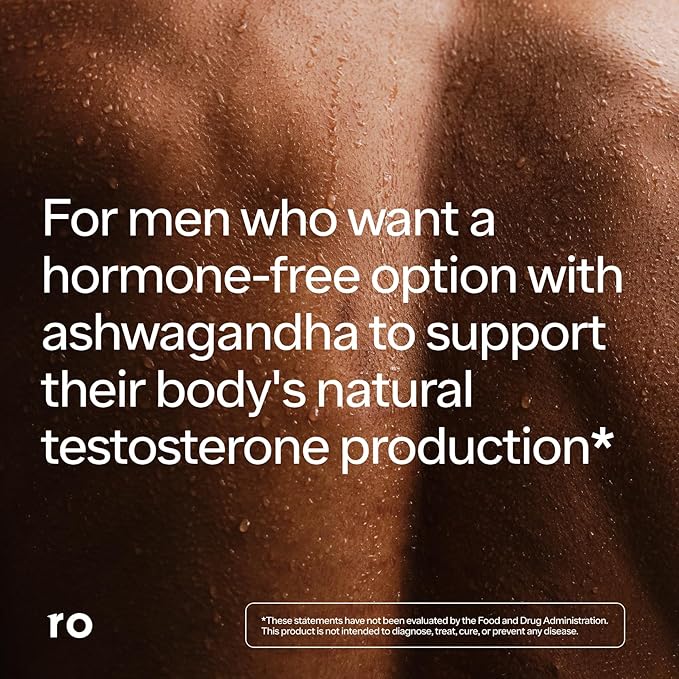 Ro Testosterone Support for Men | Daily Nutritional Supplement with Ashwagandha to Support Healthy Testosterone Levels and Magnesium to Promote Muscular Health | 2-Pack (240 Tablets)