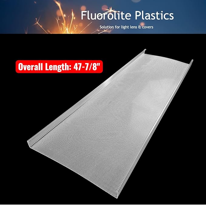 Wrap Around Replacement Light Cover | Clear Prismatic Acrylic | Designed for 2 or 4-light wrap-around fixture | SIZE: 47-7/8″ (Length) x 15-5/8″(Width) x 1-11/16" (Height)