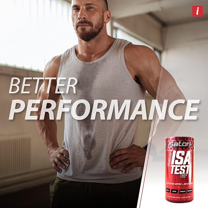 iSatori ISA-Test GF High Performance - Gain Strength and Increase Muscle Mass - Hardcore Training for Exercise and Sports - Gluten-Free Anti-Estrogen Complex - 120 Capsules
