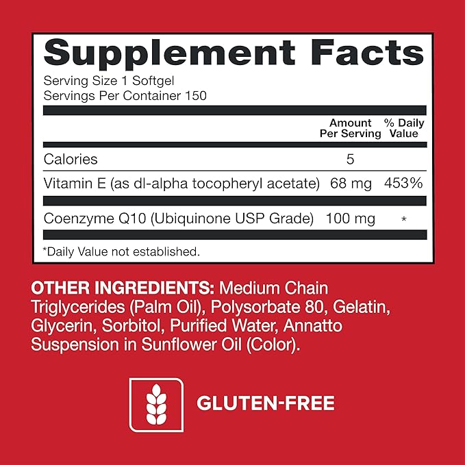 Qunol Ultra CoQ10 100mg Softgels- 3X Better Absorption Coenzyme Q10 Supplements - Antioxidant Supplement for Vascular and Heart Health & Energy Production - 5 Month Supply - 150 Count