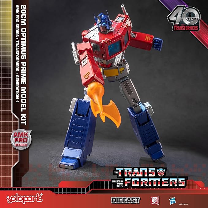 YOLOPARK Transformers Toys Optimus Prime, 7.87 Inch Transformers G1 Optimus Prime with Upgraded Weaponry,Highly Articulated Collectible Transformers Action Figure for Ages 15 and Up,No Converting