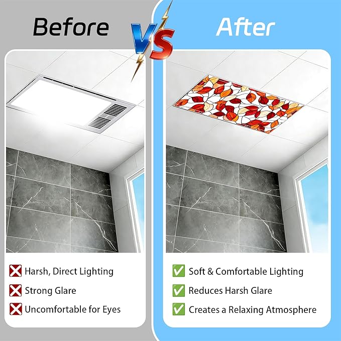 4 Pack 2x4 FT Magnetic Fluorescent Light Covers, Ceiling Light Filters for Classroom Office Home Hospital, Easy Install Decorative Drop Ceiling Panels