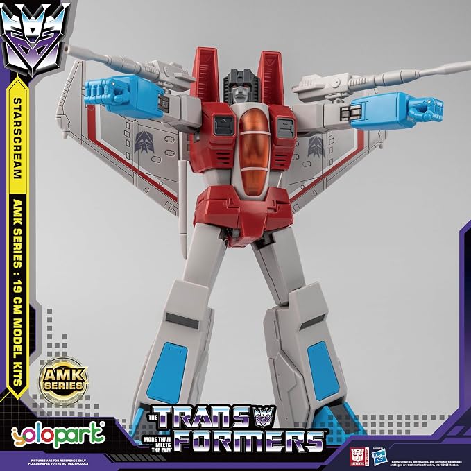 YOLOPARK Starscream Transformer Toys,AMK Series Transformers G1 Action Figures,7.48 Inch Highly Articulated Transformers Decepticon Toys for Adults Boys Girls,No Converting