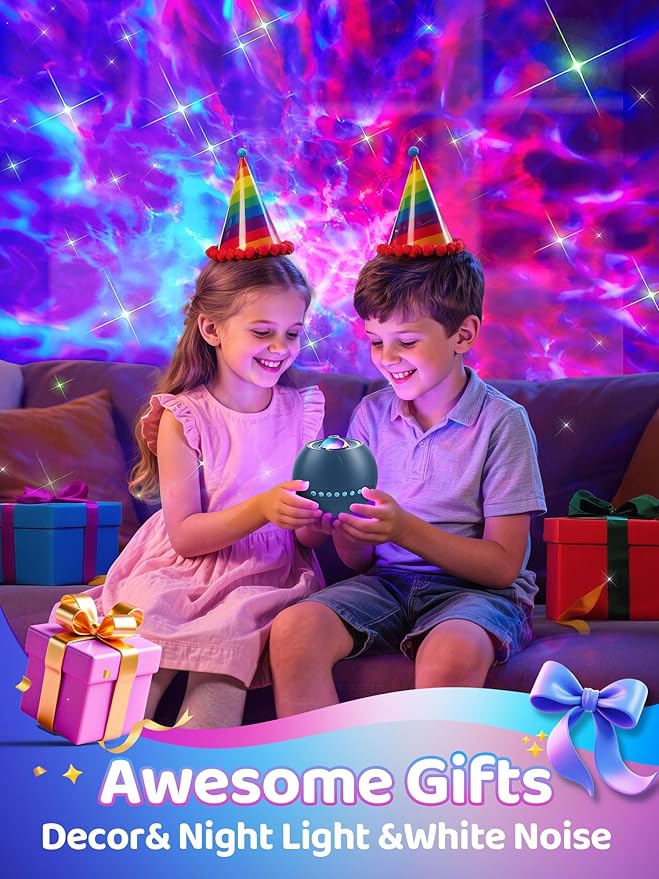 Galaxy Projector for Bedroom Star Projector for Bedroom,15-Color 15 White Noise Sound Machine for Sleep Galaxy Light Projector for Bedroom,Bluetooth Ceiling Star Lights for Bedroom,Teen Girl Gifts Boy