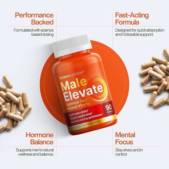 Testosterone Booster Supplement - Male Enhancing Performance Pills for Men - Fast Acting Blood Flow, Size Enlargement, Enhanced Drive, Vigor, Strength, Endurance, Muscle Growth - 90 Capsules