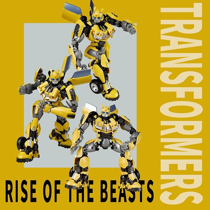 YOLOPARK Bumblebee Transformers Toy Rise of The Beasts Action Figure,Highly Articulated 6.5 Inch Transformer Toys for Boys Girls 8 Years Old and Up,No Converting Bumblebee Model Kit
