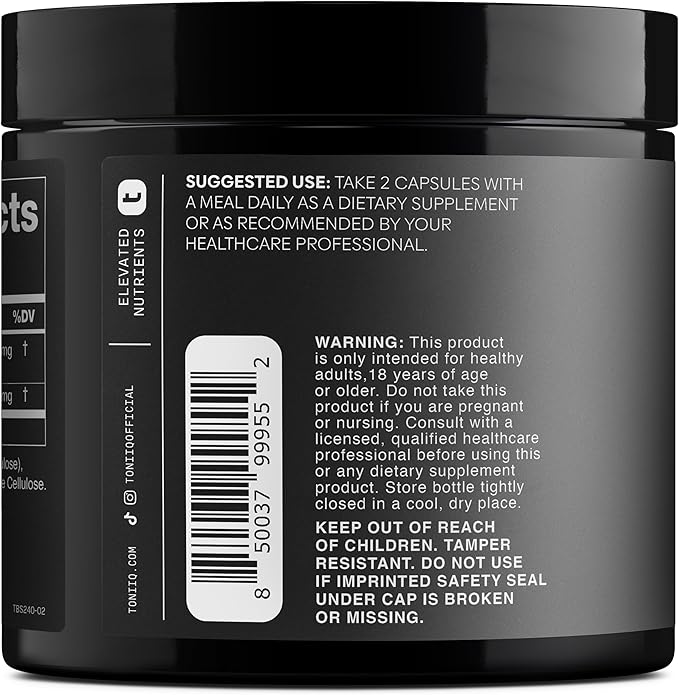 Toniiq Tribulus Terrestris for Men - Ultra High Potency 25:1 Extract with 95% Saponins - 1300mg Pure & Concentrated Formula - Third-Party Lab Tested for Purity & Quality - 240 Capsules