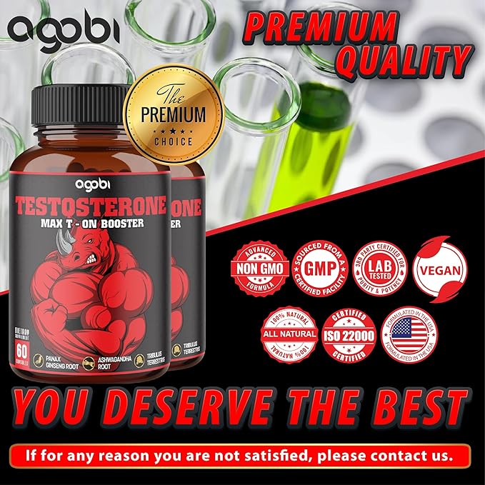 2 Packs 60 Capsules - 11 Herbs Combined with Ginseng, Ashwagandha, Tribulus & More.