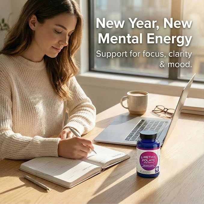 MD Life L-Méthylfolate 5mg - Supplément de Méthylfolate Actif de Qualité Professionnelle - Potentiel Maximal - Suppléments MTHFR - L-méthylfolate 5mg 90 Gélules - Acides Aminés Essentiels
