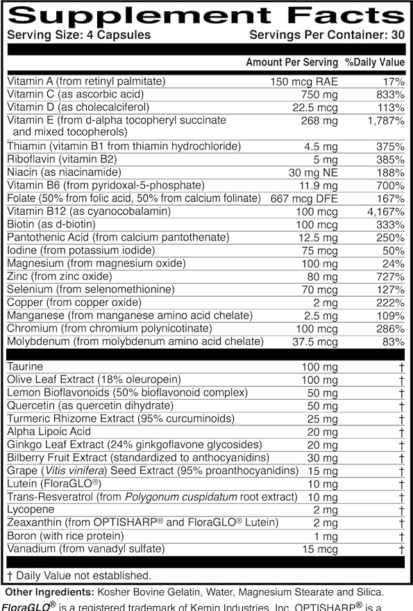 ScienceBased Health MacularProtect Complete – AREDS 2 Eye Health Supplement & Daily Multivitamin – 30+ Nutrients with Lutein & Zeaxanthin – Supports Vision & Whole Body Health – 120 Capsules