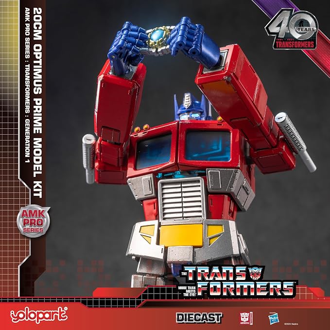 YOLOPARK Transformers Toys Optimus Prime, 7.87 Inch Transformers G1 Optimus Prime with Upgraded Weaponry,Highly Articulated Collectible Transformers Action Figure for Ages 15 and Up,No Converting