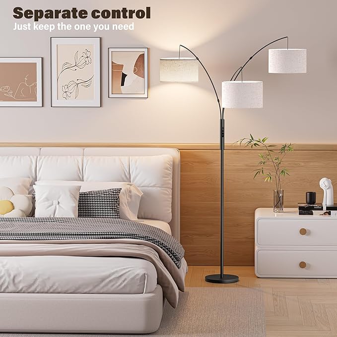 SIBRILLE Upgraded 36W Floor Lamps for Living Room - Super Bright Dimmable Tree Floor Lamp with Remote & Touch Control, Tall Lamp for Living Room Corner, Bedroom, Office