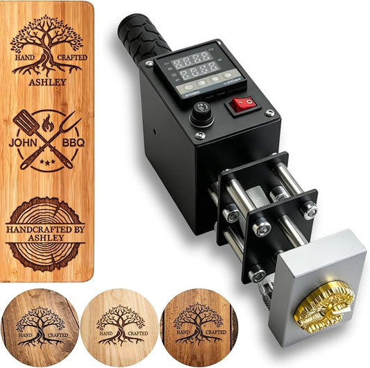 Custom Branding Iron For Wood 500w Temperature-Controlled Branding Iron Durable Personalized Metal Stamp Wood Burning Stamps For Food Wedding Gift Handcrafted Design (500W temperature-controlled iron)