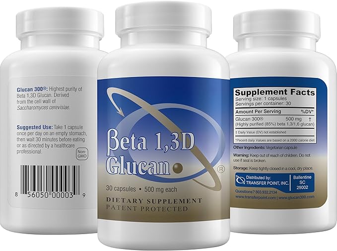 Transfer Point Immune Support Supplement 高純度ベータグルカン 500mg/カプセル (b-グルカン食物繊維) (1個パック)