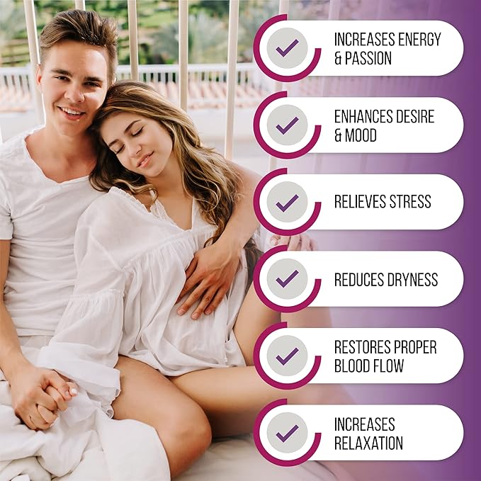 Female Libido Booster for Women - Increase Passion, Desire & Excitement - Relieve Stress, Reduce Dryness & Heighten Sensitivity, Her's Hornygoatweed Energy Supplement for Women in the Mood Enhancer