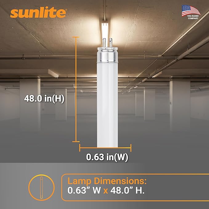 Sunlite F32T8/SP835 T8 Linear Fluorescent Lamp, 32 Watts, 3050 Lumens, 3500K Neutral White, Medium G13 Bi Pin Base, High Performance Straight Tube, 30 Pack