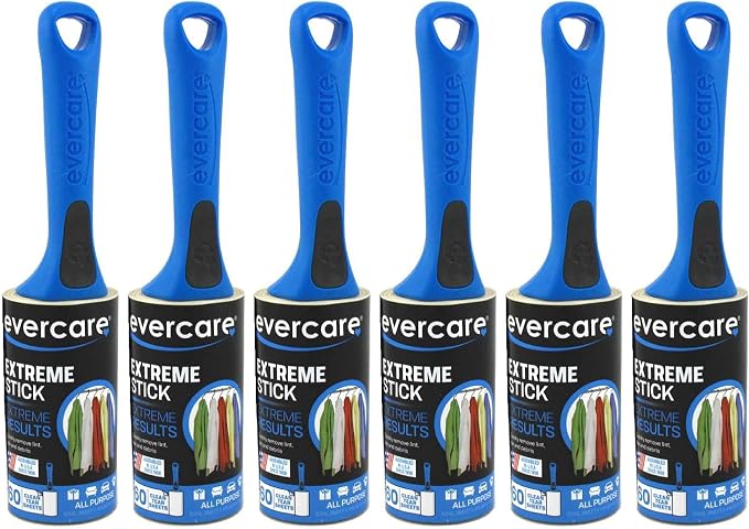 Evercare Lint Roller 60 Sheets Extra Sticky (6 Pack)