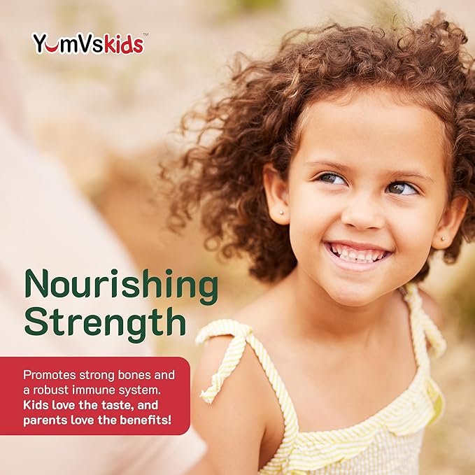 Gummies Vitamine D à croquer YUM-V pour enfants - Vitamine D 1000 UI - Gummies Vitamine D3 - Compléments alimentaires Vitamine D3 pour enfants - Vitamine D3 1000 UI pour enfants - Soutien de la santé osseuse et du système immunitaire (60 unités)