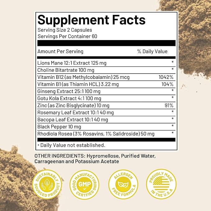 Pack Équilibre Cerveau & Corps Vegan Vitality : 120 Gélules de Champignon Crinière de Lion Nootropique pour le Soutien Cérébral et 60 Gélules de Vitamine D3 + K2 Végane 4000 UI (100 µg)