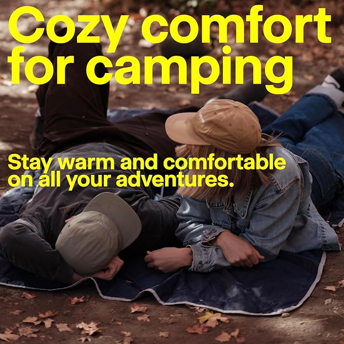 Gravel Layover Travel Blanket – Ultra-Light Compact Blanket for Camping and Outdoor Adventures - Down Alternative Portable Travel Blanket for Layovers & Road Trips (Quartz)