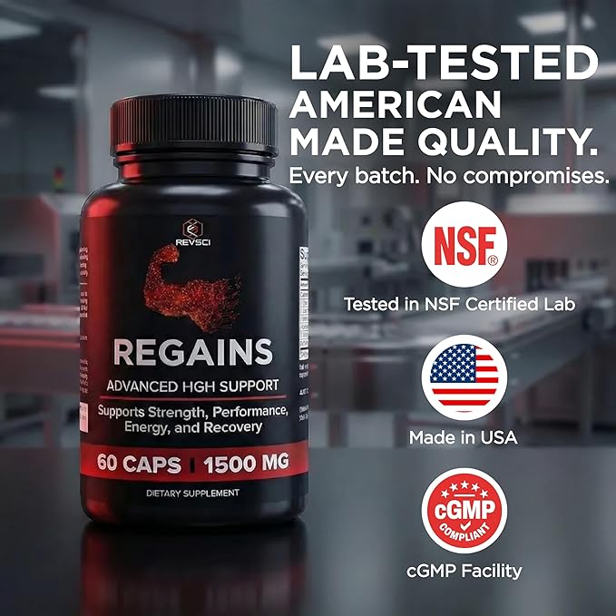 HGH Supplements for Men & Women - Regains Natural Anabolic Muscle Growth Building & Human Growth Hormone for Men, Muscle Builder for Men, Muscle Recovery Post Workout Supplement, 240 Protein Pills