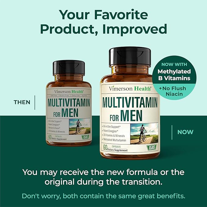 Multivitamine méthylée pour hommes avec vitamines biodisponibles, minéraux chélatés, vitamine D, B12, C, A et zinc pour l'énergie, la concentration et la santé immunitaire – Multivitamines et multiméraux premium pour hommes – 60 gélules