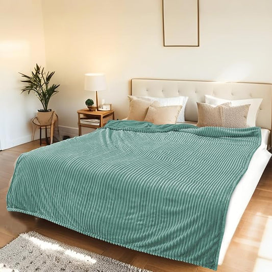 Electric Heated Blanket Full Size 72"x84" with Cozy Flannel, 9 Heat Settings & 1-10 Hours Auto Off, Soft & Cozy Warming Throw for Home, Office, or Bed, Machine Washable, Bean Green