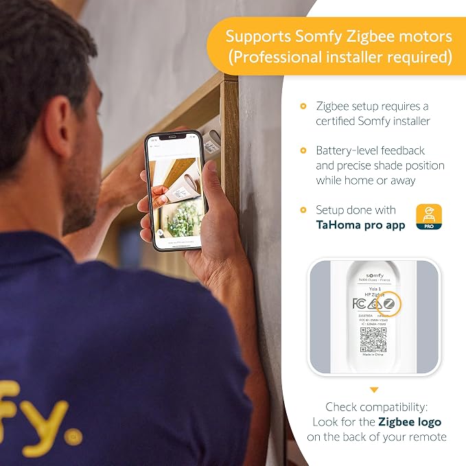 Somfy Tahoma Switch Hub for RTS Motors – App & Voice Control – Scenes & Schedules – Includes Ethernet Adapter – Compatible with Somfy Motorized Shades, Blinds, Curtains, Awnings #1871038