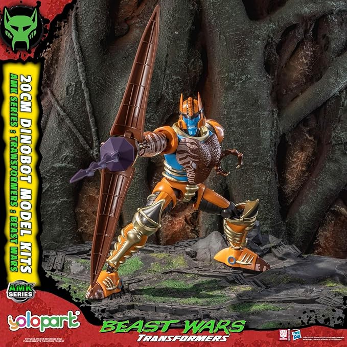 YOLOPARK Transformers Beast Wars Dinobot Action Figure,AMK Series 7.87 Inch Highly Articulated Transformer Toys with Eye Effect & Spinning Sword,No Converting