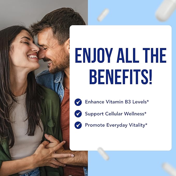 Vitamin B3 Nicotinamide 500mg Capsules | NAD+ Precursor and Longevity with Nicotinamide Form of Vitamin B3 Niacin Flush Free for Aging Skin Energy & Cellular Support | Made in the USA (180 Day Supply)