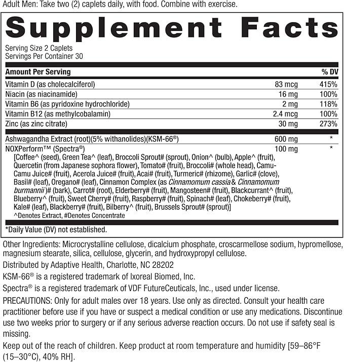 Ageless Male Max Total Testosterone Booster for Men (180 Caplets, 3-Pack)