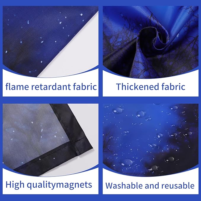 Torixqi 8 Pcs Fluorescent Light Covers for Ceiling Lights Classroom, Magnetic Light Filters, Fluorescent Light Diffuser Covers for Office, Hospitals, Home 4 x 2 Feet (blue nebula)