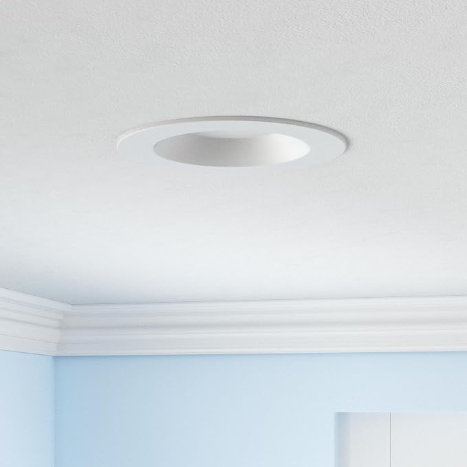 LUXRITE 5/6 Inch LED Recessed Retrofit Downlight, 14W=90W, CCT Color Selectable 2700K | 3000K | 3500K | 4000K | 5000K, Dimmable Can Light, 1100 Lumens, Wet Rated, Energy Star (12 Pack)