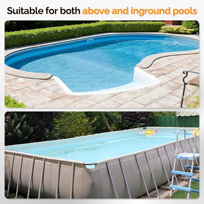 VINGLI Pool Vacuum Cleaner Automatic Sweeper Swimming Pool Creepy Crawler Vacuum with 33FT Hoses (Blue Star)
