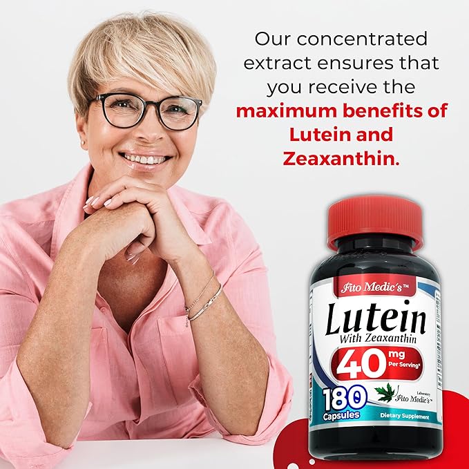 FITO MEDIC'S Lab Lutein Supplement with Zeaxanthin, 180 Capsules, Botanical Formula