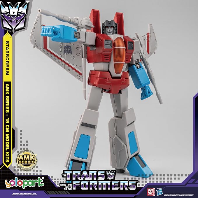 YOLOPARK Starscream Transformer Toys,AMK Series Transformers G1 Action Figures,7.48 Inch Highly Articulated Transformers Decepticon Toys for Adults Boys Girls,No Converting