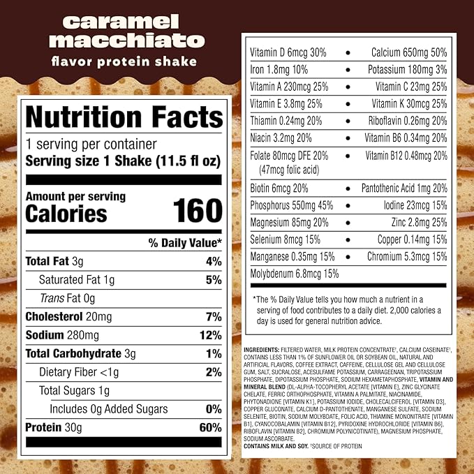Bundle of Premier Protein Caramel Macchiato Protein Shake + Café Latte Protein Powder