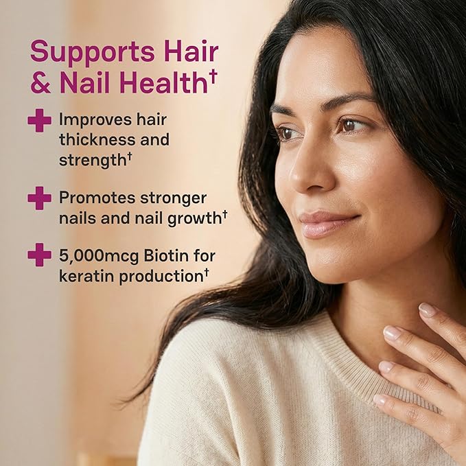 Zena Nutrition Liquid Collagen Peptides and Biotin, 2500mg Verisol Bioactive Collagen Peptides, 5000mcg Biotin, Hair, Skin, Nail Supplement for Women and Men, Mixed Berry, 60 Servings, 20 fl oz