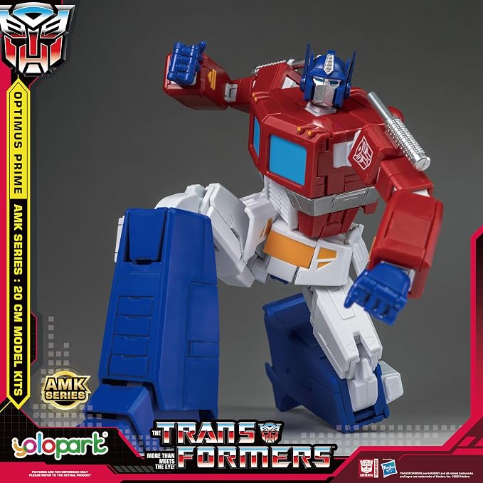 YOLOPARK Transformers Toys G1 Action Figures,AMK Series 7.87 Inch Highly Articulated Optimus Prime,Megatron Transformer Toys for Adults Boys Girls,No Converting