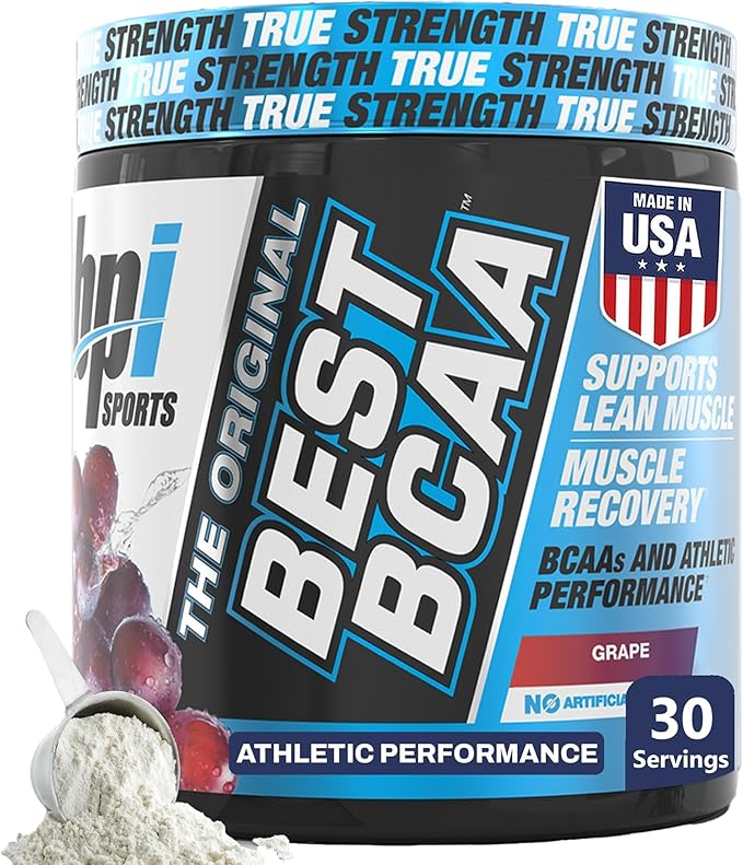 BPI Sports Best BCAA Powder - Muscle Recovery Support - Branched Chain Amino Acids | Building Blocks of Protein and Muscle - Post Workout Recovery - Hydration - Grape