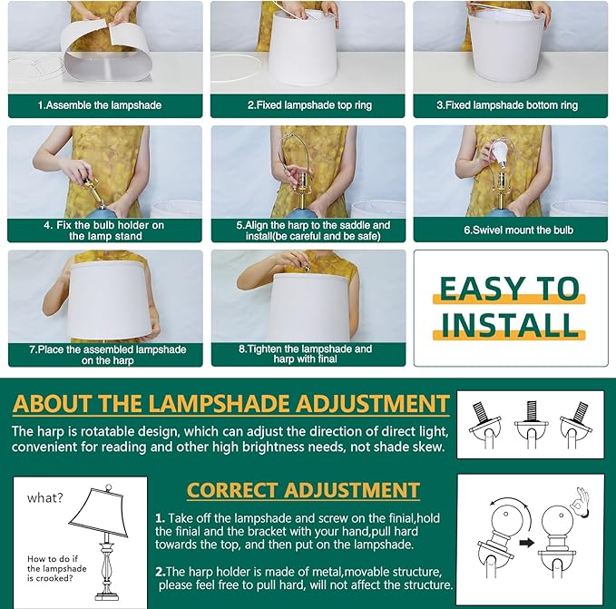 AIEAMPDO 21'' Set of 2 Coastal Small Ceramic Lamps for Bedroom, Traditional Nightstand Bedside Desk Table Lamp for Living Room Office Dorm, 2 Bulbs Included