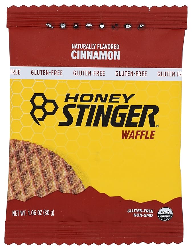 Honey Stinger Organic Gluten Free Cinnamon Waffle, Energy Stroopwafel for Exercise, Endurance and Performance, Sports Nutrition for Home & Gym, Pre and Post Workout, 16.96 Ounces (Pack of 16)