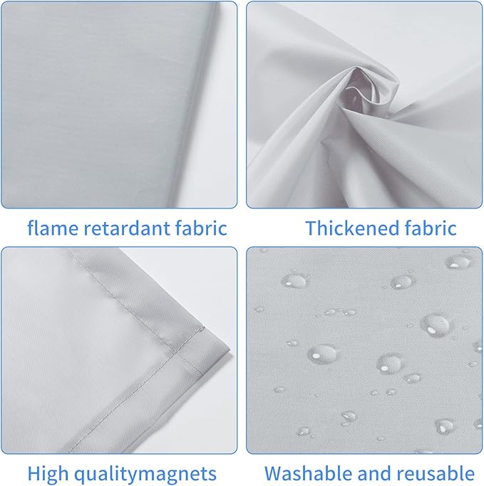 Torixqi 8 Pcs Fluorescent Light Covers for Ceiling Lights Classroom, Magnetic Light Filters, Fluorescent Light Diffuser Covers for Office, Hospitals, Home 4 x 2 Feet (grey)