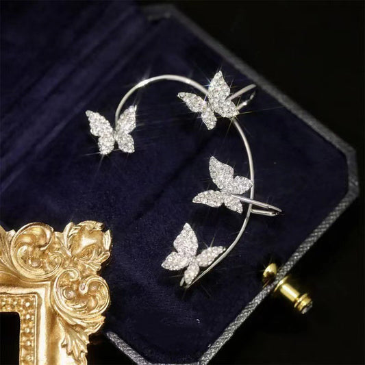 Boucle d'oreille mode papillon, clip d'oreille et crochet d'oreille, bijoux