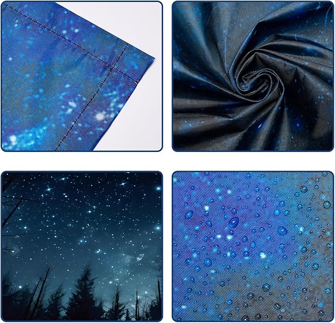 ANGSYLTH 8 Pcs Fluorescent Light Covers - 4 x 2 Feet Covers for Ceiling Lights, 8 x 10 Magnetic Light Filters for Classroom, Office, Hospitals (Forests & Starry Sky-2)