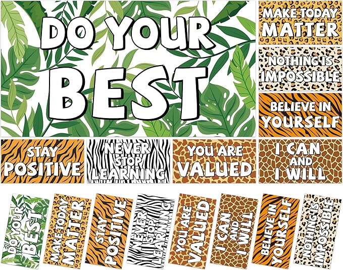 Wiooffen 8Pcs Fluorescent Light Covers for Classroom Ceiling Light 4x2Ft Positive Magnetic Lights Cover Filter Easy Install for Back to School Office Hospital Ceiling Supply (Animal Print)