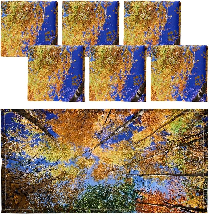 Hortsun 6 Pcs Fluorescent Light Covers - 4 x 2 Feet Magnetic Light Filters, Ceiling Lights Covers for Classroom Fluorescent Shade, Hospitals, School Office Cubicle Decor(Trees)