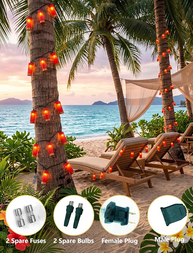 8.5Ft Red Shotgun Shell Christmas String Lights with 10 LED Bullet Shell Lights, Connectable Outdoor Military Style Bullet Light String for Christmas Garden Patio Party Tent Bar Decorations, Green