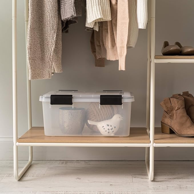 IRIS USA 19 Quart WeatherPro Storage Box, Clear